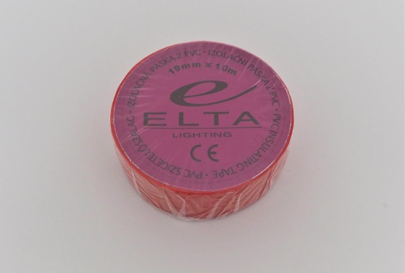 Taśma izolacyjna, 19 mm x 10 m, czerwona, PCV-photo1