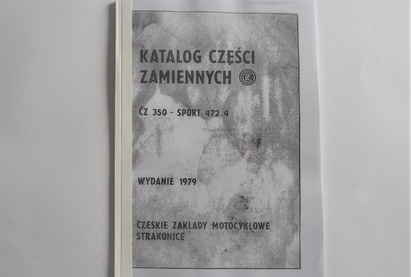 Katalog części zamiennych CZ 350 typ 472 - J.POLSKI format A4, 41 stron-photo1