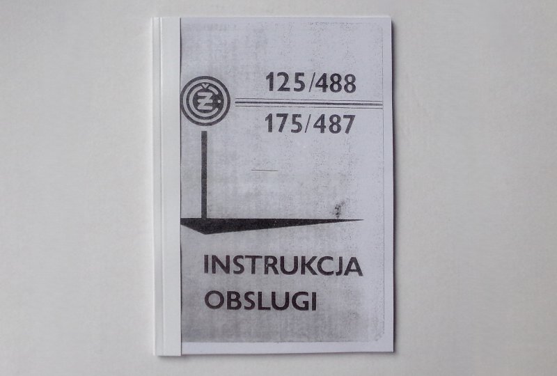 Instrukcja obsługi CZ 125/488, 175/487 - J.POLSKI format A5, 47 stron-photo1