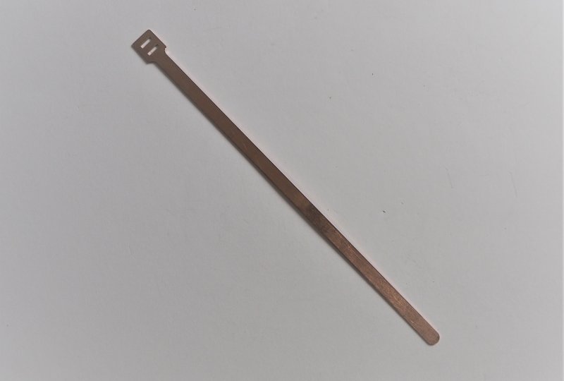 Objemka zaciskowa kabli 200x6 mm, miedziana-photo2
