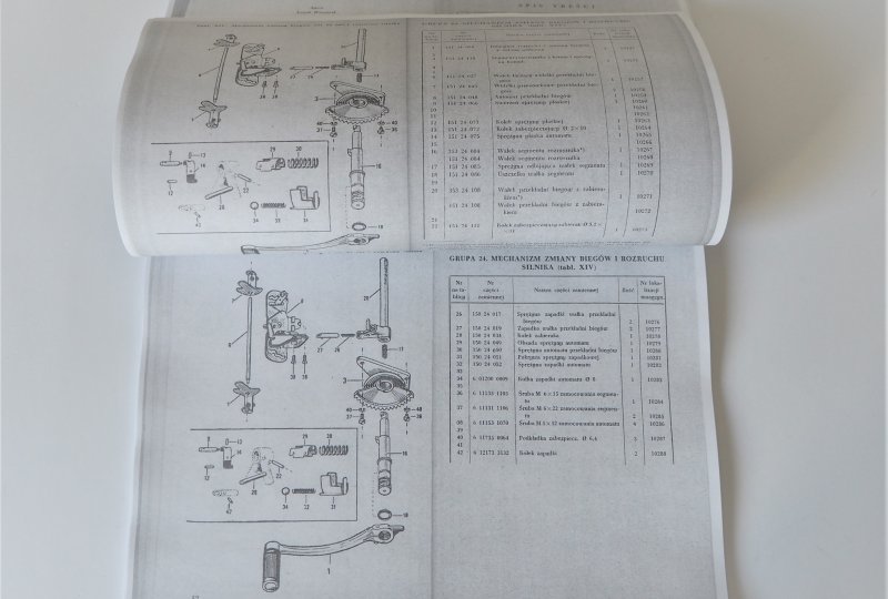 Katalog części zamiennych motocykla Jawa CZ 250 typ 353/04 i 353/03 - J.POLSKI format A4, 86/172 stron-photo3