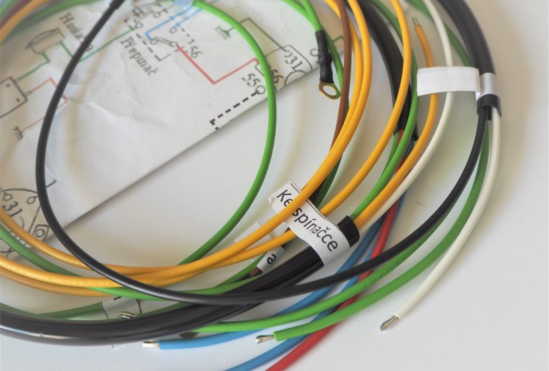 Instalacja elektryczna, z klaksonem pod osłoną, Jawa 50 typ 550-photo2