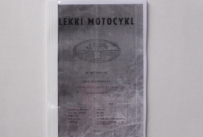 Instrukcja obsługi Jawa 50 typ 555 - J.POLSKI format A5, 46 stron-photo1