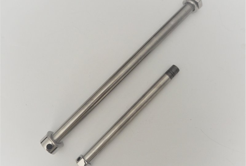 Ośki kół, rama z amortyzatorami, nierdzewne, polerowane, CZ 125/150 C-photo1