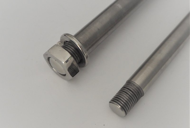 Ośki kół, rama z amortyzatorami, nierdzewne, polerowane, CZ 125/150 C-photo2