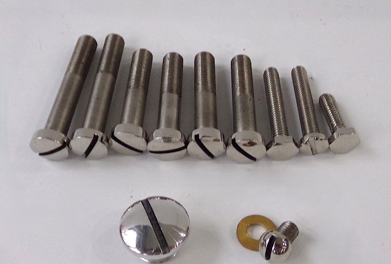 Komplet śrub silnikowych, widocznych na zewnątrz, nierdzewne, polerowane, Jawa 500 OHC-photo1