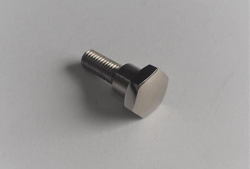 Śruba ręcznej dźwigni zmiany biegów, do skrzyni biegów, na otwór 12 mm, nierdzewna, polerowana, Jawa Special-photo1