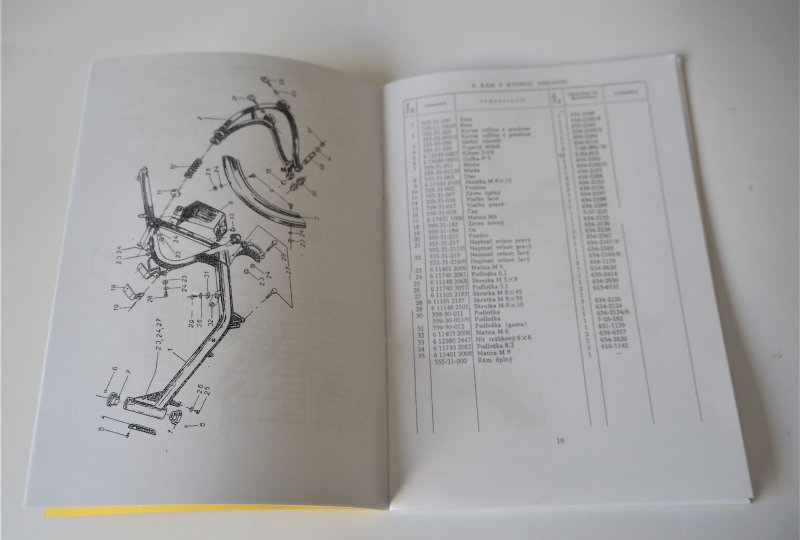 Katalog części zamiennych Jawa 50 typ 555 - J.SŁOWACKI format A5, 59 stron-photo1