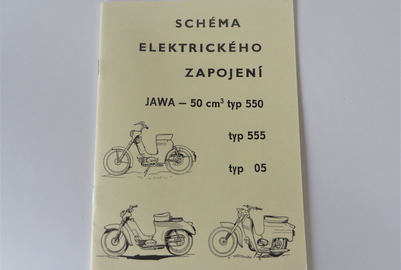 Schemat instalacji elektrycznej Jawa 50 typ 05/550/555 - J.SŁOWACKI format A5, 20 stron-photo1