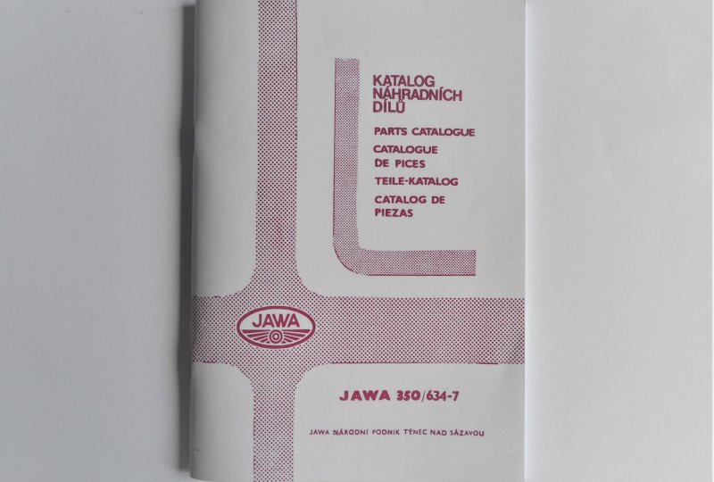 Katalog części zamiennych JAWA 350/634 - J.CZESKI, ANGIELSKI, NIEMIECKI, format A5, 80 stron-photo1