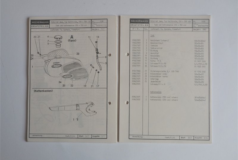 Katalog części zamiennych NECKERMANN - JAWA CALIFORNIAN - J.NIEMIECKI, format A5, 70 stron-photo2