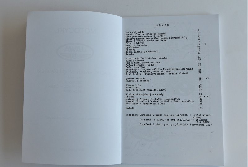 Katalog części zamiennych JAWA CALIFORNIAN - J.CZESKI, format A5, 70 stron-photo2