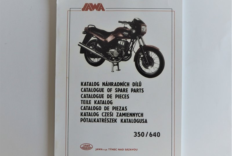Katalog części zamiennych JAWA 350/640 - J.CZESKI, ANGIELSKI, NIEMIECKI, POLSKI, format A4, 119 stron-photo1