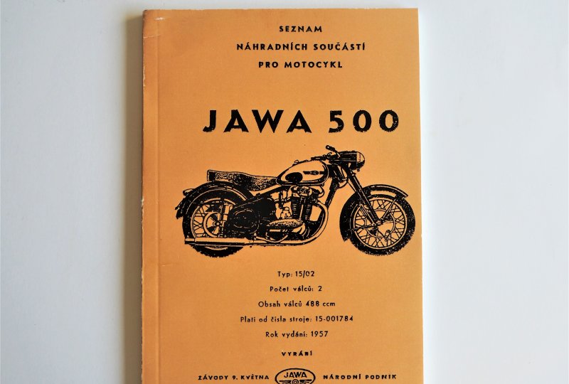 Katalog części zamiennych JAWA 500 OHC 02 - J.CZESKI, format A5, 120 stron-photo1