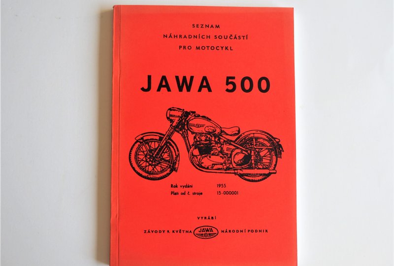 Katalog części zamiennych JAWA 500 OHC 00 - J.CZESKI, format A5, 133 stron-photo1