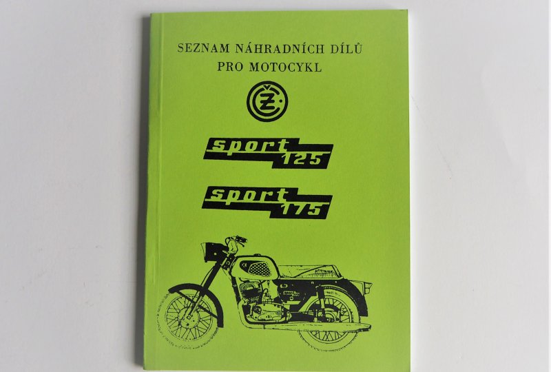 Katalog części zamiennych CZ 125,175/476,477 SPORT - J.CZESKI, format A5, 82 stron-photo1