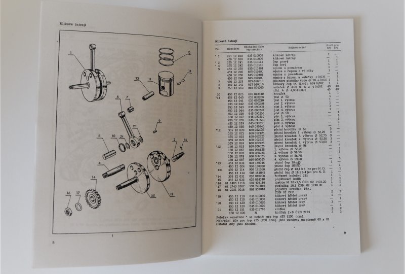 Katalog części zamiennych CZ 125, 175, 250 / 450, 453, 455, 470, 473, 475 - J.CZESKI, format A5, 78 stron-photo3