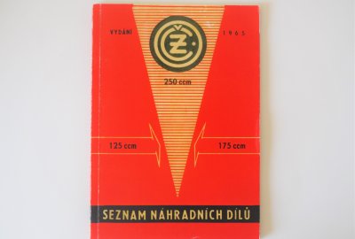 Katalog części zamiennych CZ 125, 175, 250 / 450, 453, 455, 470, 473, 475 - J.CZESKI, format A5, 78 stron