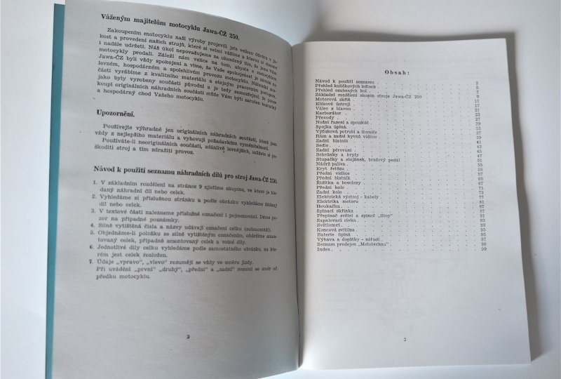 Katalog części zamiennych JAWA-CZ 250 TYP 353/03 - J.CZESKI, format A5, 98 stron-photo2