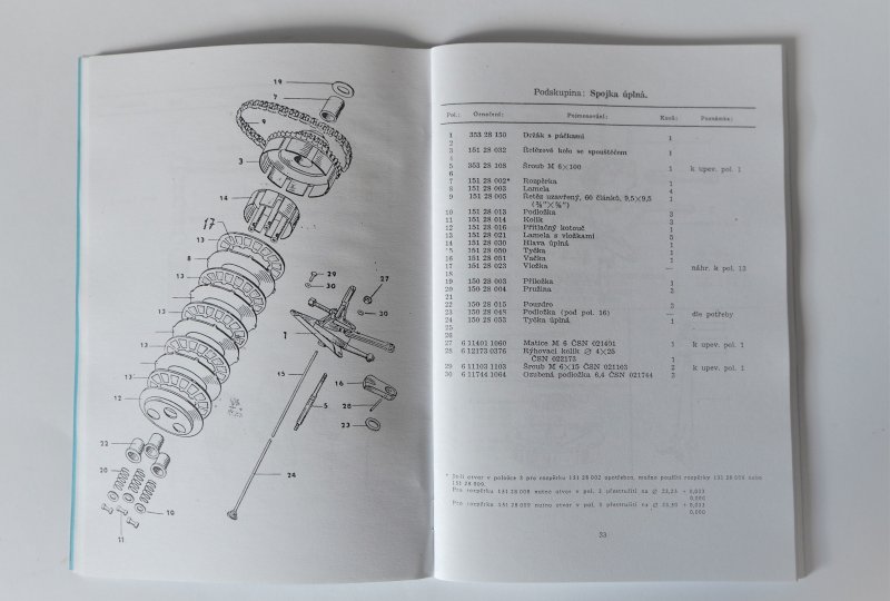 Katalog części zamiennych JAWA-CZ 250 TYP 353/03 - J.CZESKI, format A5, 98 stron-photo3