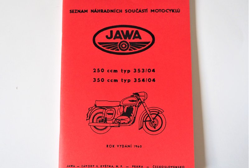 Katalog części zamiennych JAWA-CZ 250 TYP 353/04, 354/04 - J.CZESKI, format A5, 85 stron-photo1