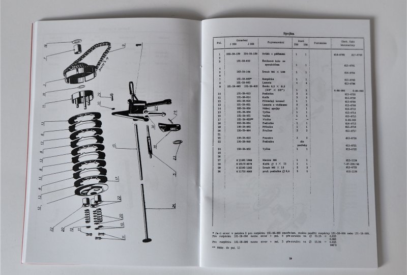 Katalog części zamiennych JAWA-CZ 250 TYP 353/04, 354/04 - J.CZESKI, format A5, 85 stron-photo3