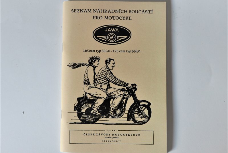 Katalog części zamiennych JAWA-CZ 125/355-175/356 - J.CZESKI, format A5, 88 stron-photo1