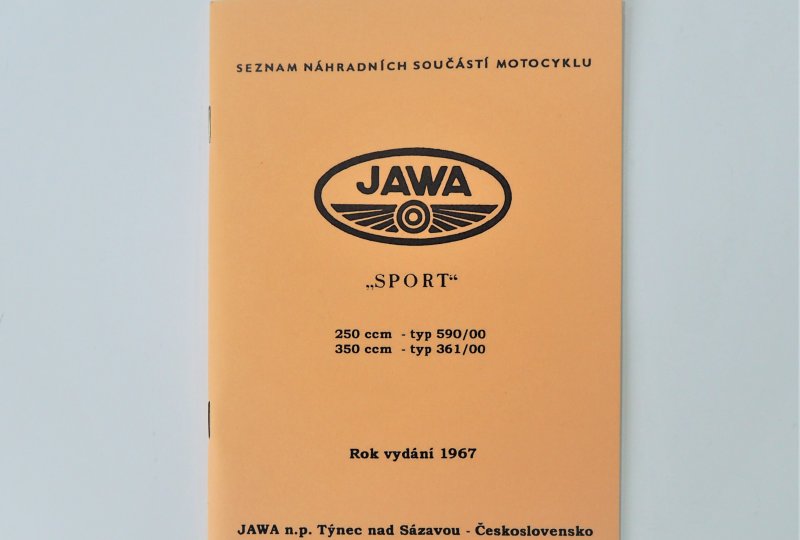 Katalog części zamiennych JAWA 250 typ 590/00, 350 typ 361/00 - J.CZESKI, format A5, 46 stron-photo1