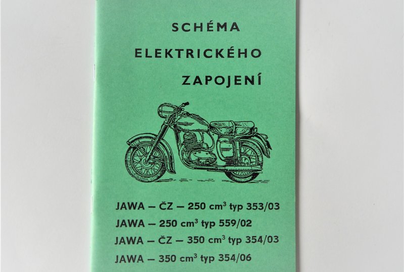 Schemat instalacji elektrycznej Jawa 250/350 typ 353/03, 559/02, 354/03, 354/06 - J.CZESKI, format A5, 30 stron-photo1