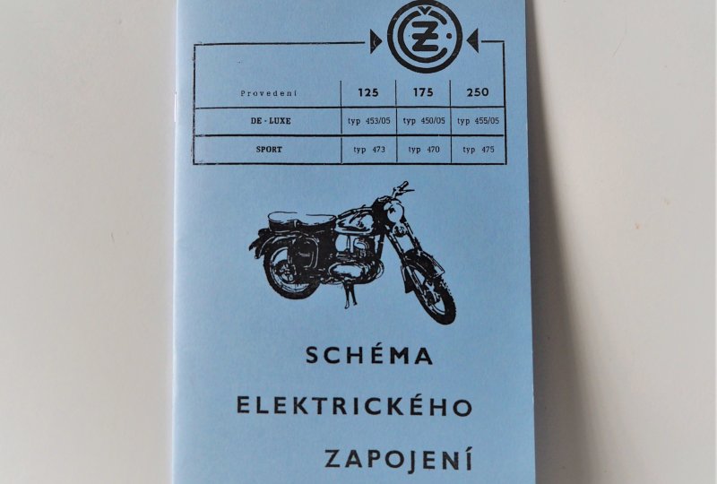 Schemat instalacji elektrycznej CZ 125/175/250 - J.CZESKI, format A5, 37 stron-photo1