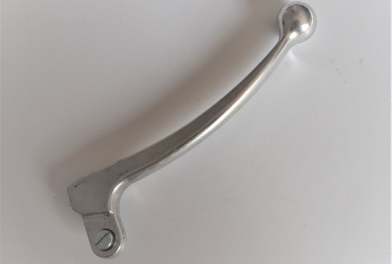 Klamka kierownicy, z kulką, prawa, aluminiowa, nieporelowana, Jawa, CZ-photo1