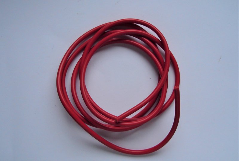 Kabel wysokiego napięcia, czerwony, tworzywo, 1m, Jawa, CZ-photo1