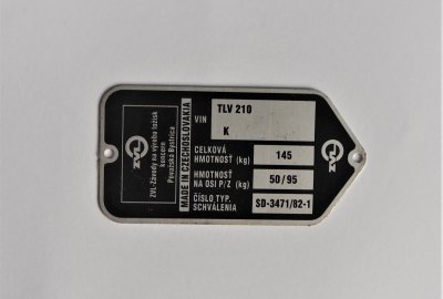 Tabliczka znamionowa, Jawa Babetta 210