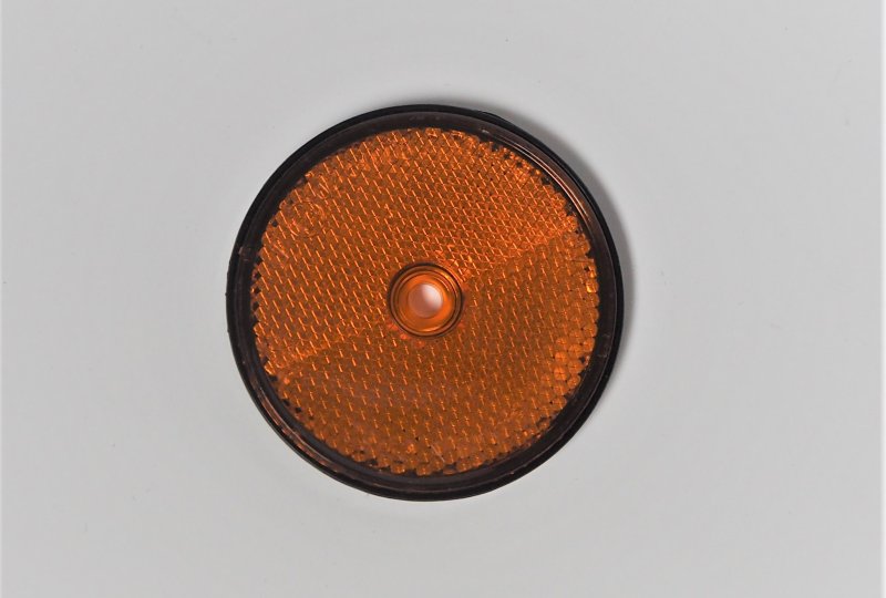 Odblask pomarańczowy na śrubkę 60 mm, plastik, oryginał, Jawa, CZ-photo1