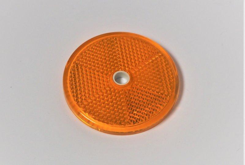 Odblask pomarańczowy na śrubkę 60 mm, plastik, Jawa, CZ-photo2