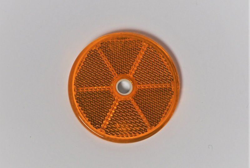 Odblask pomarańczowy na śrubkę 60 mm, plastik, Jawa, CZ-photo1