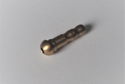 Króciec przewodu paliwowego, mosiądz, Jawa Special, Villiers, Robot, CZ 175, 250 Sport przedwojenna