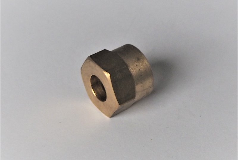 Nakrętka na kranik paliwa M14x1.5, mosiądz, Jawa Villiers, Special, Robot, Perak-photo2