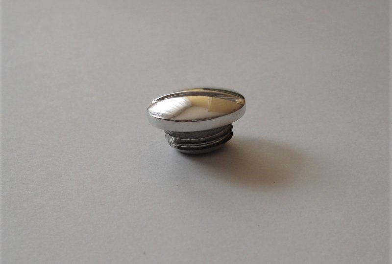 Śruba wlewu oleju, aluminium polerowane, Jawa, CZ-photo1