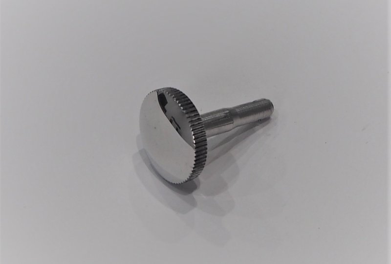 Śruba ramki lampy przedniej, aluminium/polerowane, Jawa Perak, OHC-photo1