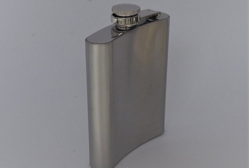 Piersiówka, 200 ml, stal nierdzewna, logo JAWA-photo3