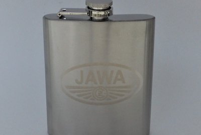 Piersiówka, 200 ml, stal nierdzewna, logo JAWA-CZ