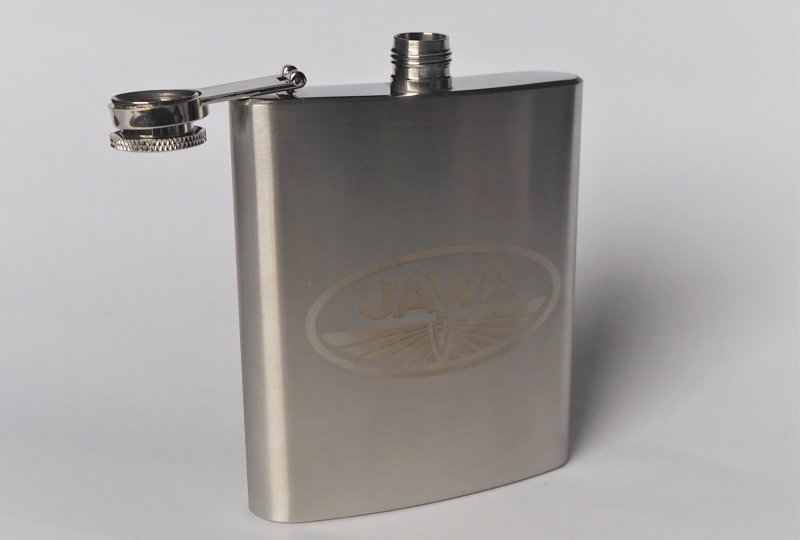 Piersiówka, 200 ml, stal nierdzewna, logo JAWA FJ-photo3
