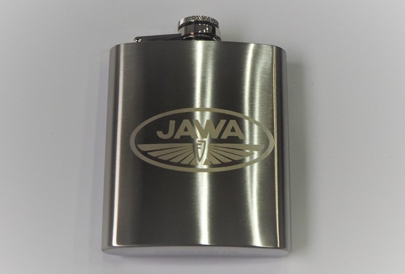 Piersiówka, 200 ml, stal nierdzewna, logo JAWA FJ-photo4
