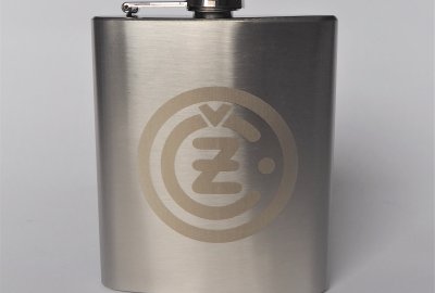 Piersiówka, 200 ml, stal nierdzewna, logo CZ