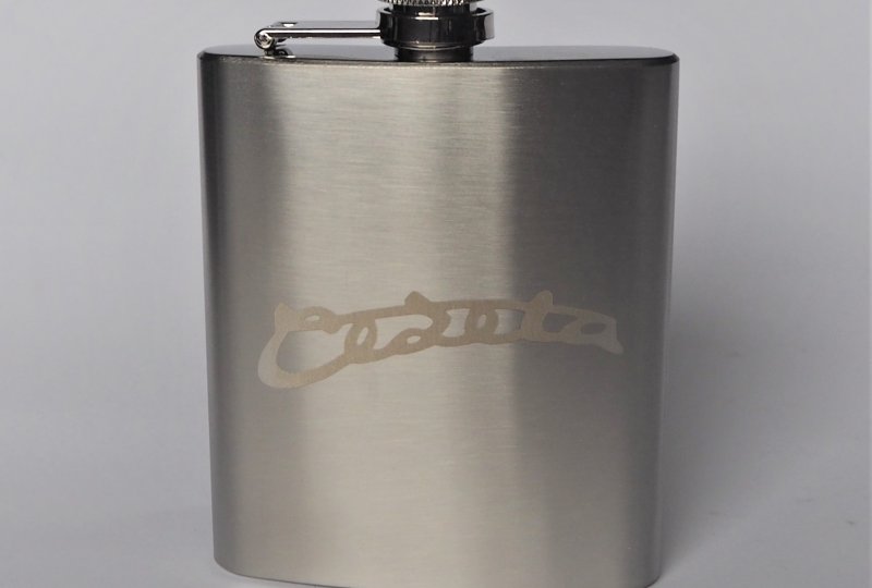 Piersiówka, 200 ml, stal nierdzewna, logo Cezeta-photo1