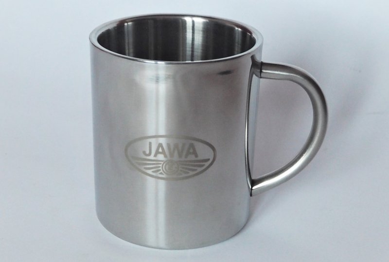 Kubek, 250 ml, stal nierdzewna, logo JAWA-CZ-photo1