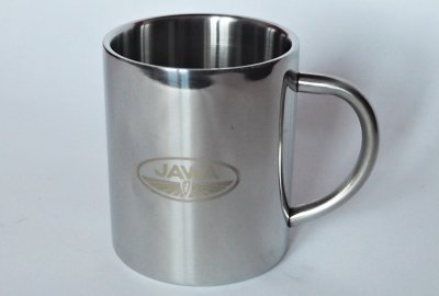 Kubek, 250 ml, stal nierdzewna, logo JAWA FJ