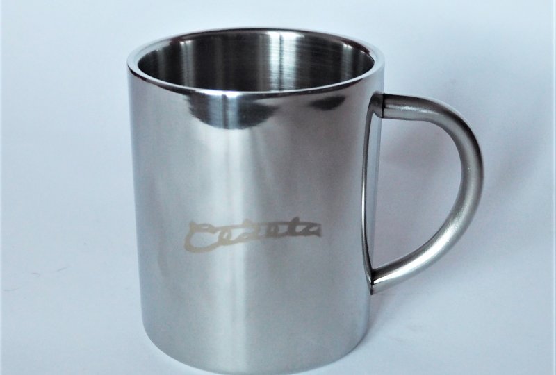 Kubek, 250 ml, stal nierdzewna, logo Cezeta-photo1
