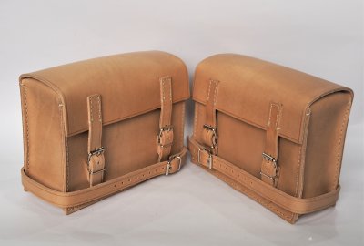 Sakwy, skóra naturalna, 230x170x90mm, Jawa Special